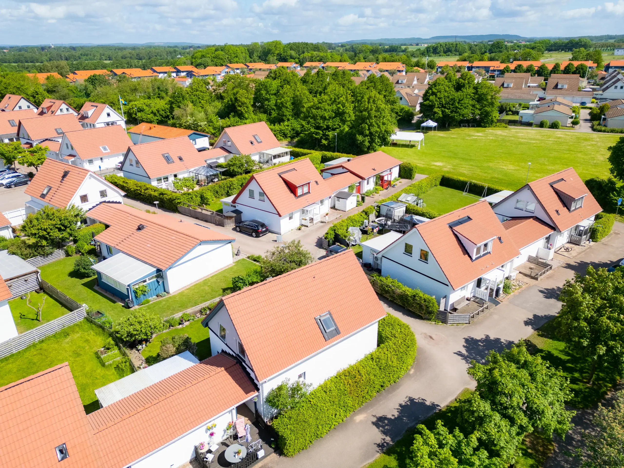 Nyligen rengjort tak i Halmstad